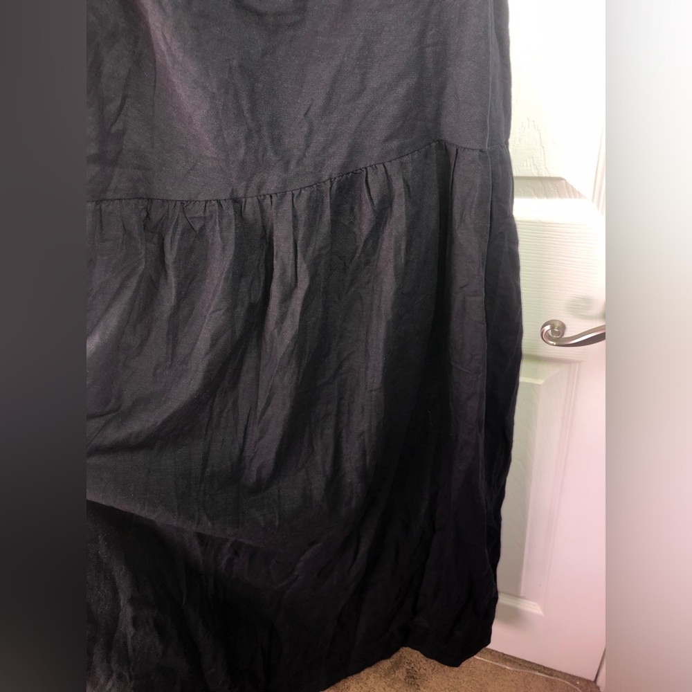 VENUS Black Linen Cutout Maxi Dress - Jet Black several sizes NWOT - Picture 9 of 16